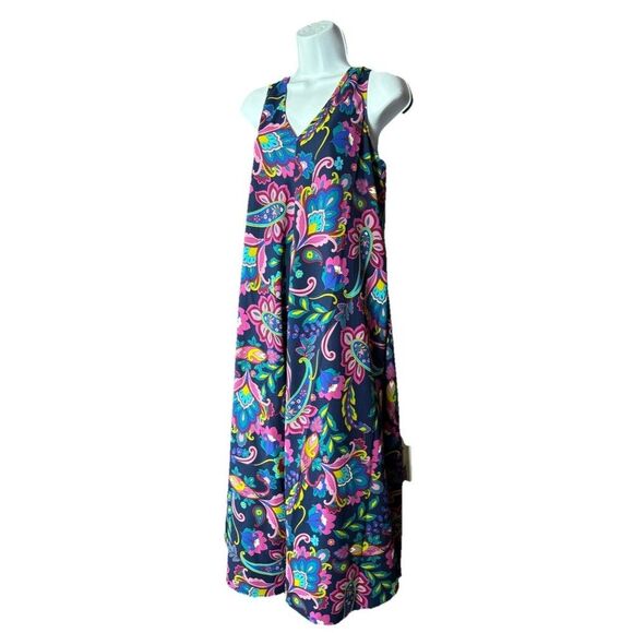 Soft Surroundings Rosalia Maxi Dress Women’s Size Petite Medium Paisley Floral - Picture 7 of 14